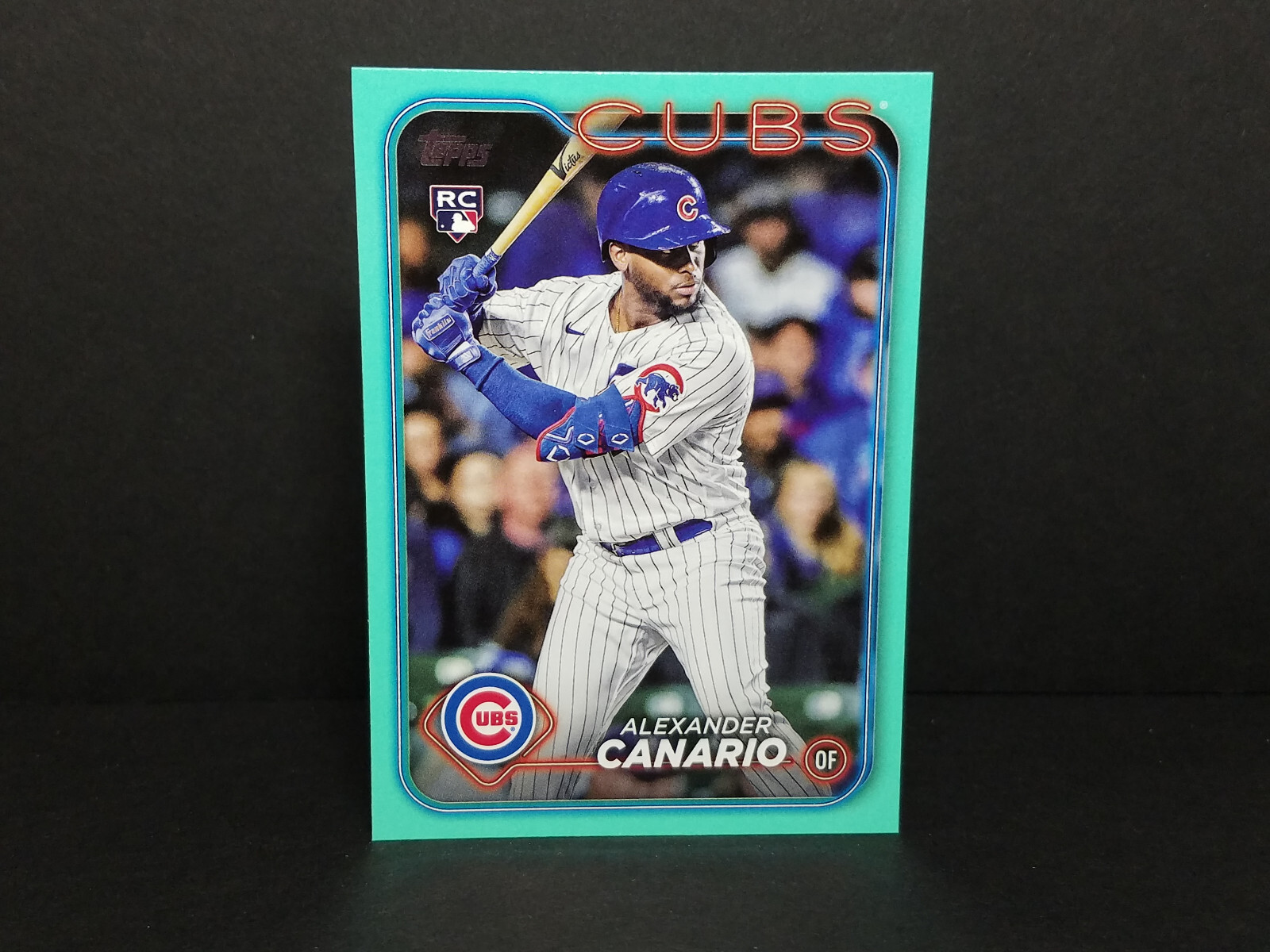 2024 Topps #452 Alexander Canario, Cubs (RC) - Aqua Border Parallel Insert
