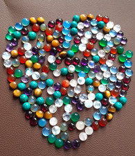 At Wholesale natural loose mixed lot gemstone HI Quality Cabochon 5 M.M 25 PCS