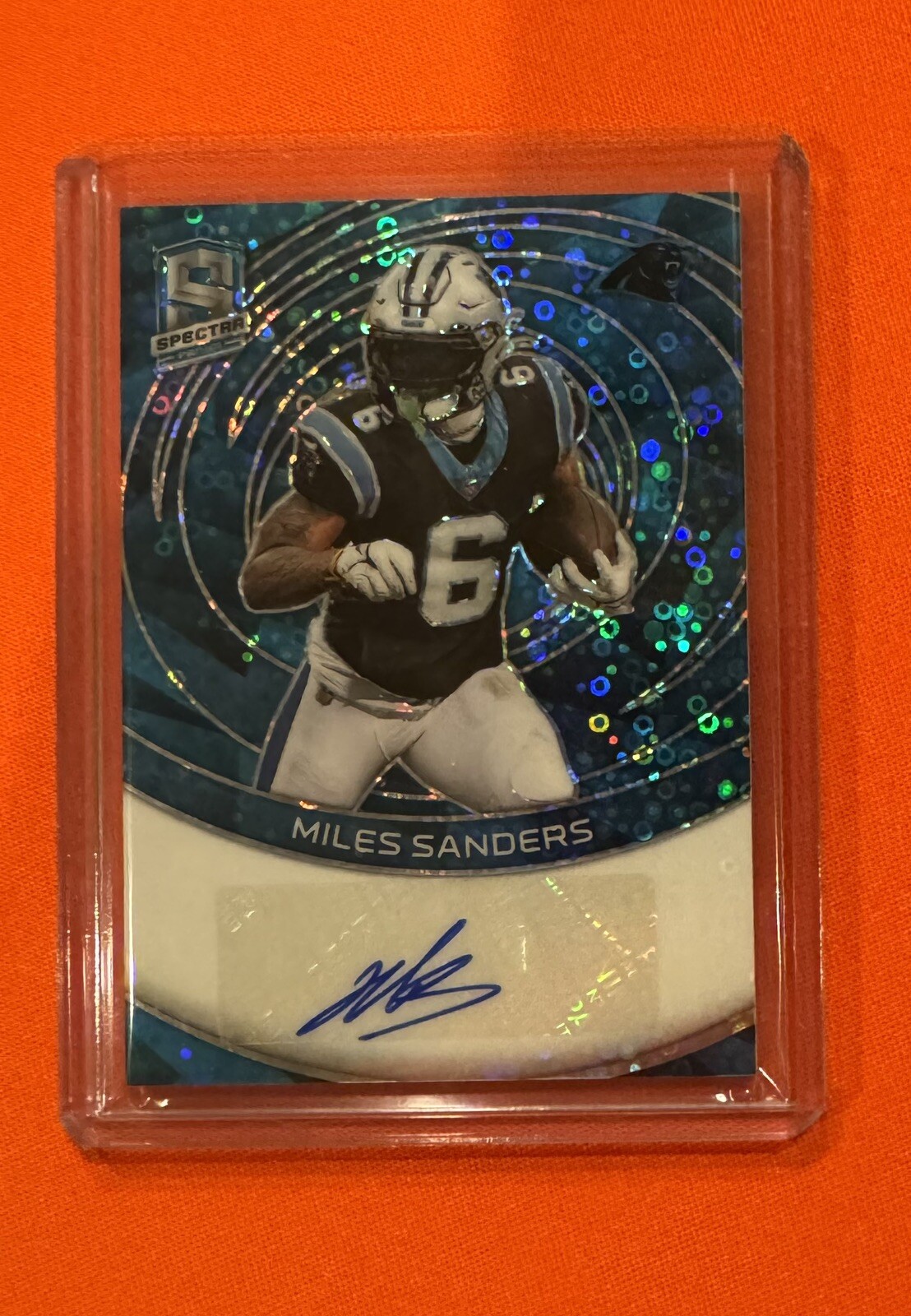MILES SANDERS 2023 Panini Spectra Auto #’d 48/50 CAROLINA PANTHERS #SIG-MSA