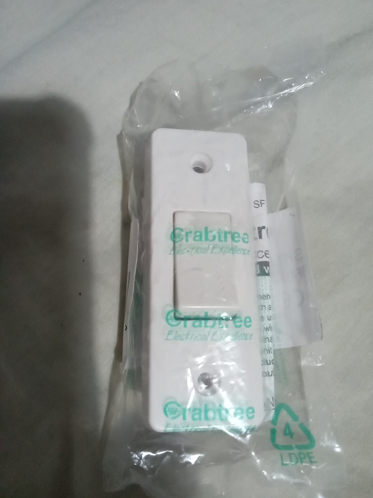 Crabtree 4177 Architrave Light Switch  1 Gang 2 Way SP 10 Amp