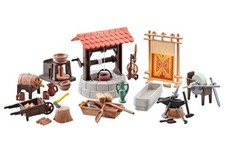 Playmobil 9842 Ergänzung Set Mittelalter Brunnen Waffen Schmiede Töpferei NEU