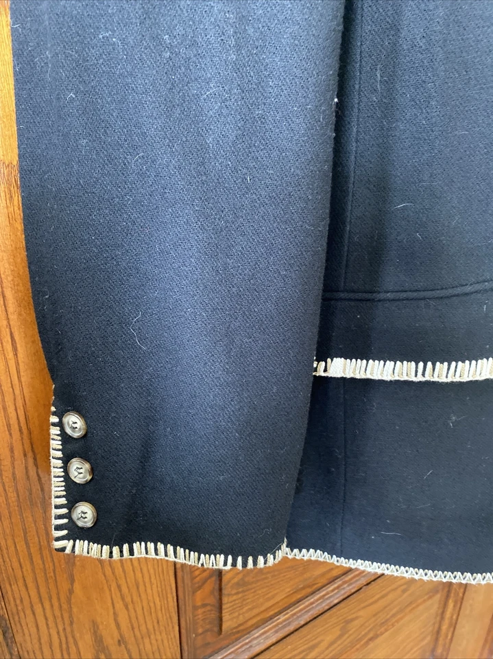 Vintage años 90! NUEVO BLAZER Chaqueta Western Frontier 100% Lana Bordada Para Mujer L Foto 3 de 4