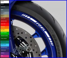 8 x YAMAHA R6 Wheel Rim Decals Stickers - 20 colours available - yzf r6 600