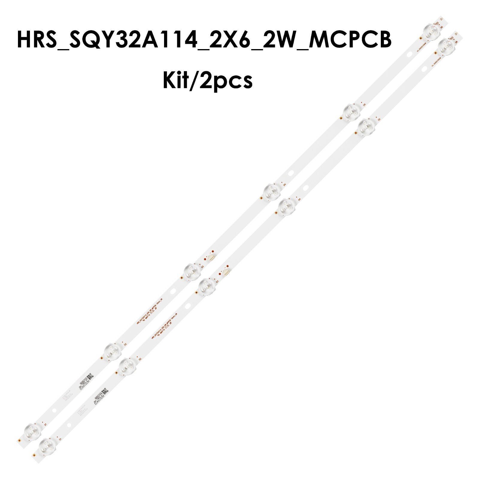 Kit/2pcs LED Strips For JL.D32061330031ASM_V02 HRS_SQY32_2X6_2W_MCPCB