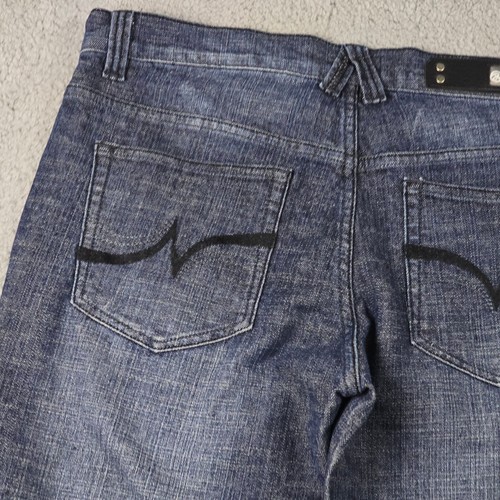 BKE Culture Jeans Mens 36W x 32in BLUE DARK WASH Denim STRETCH Distressed - Picture 12 of 14