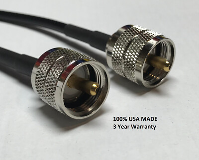 PL-259 UHF Male to PL-259 UHF Male RG223 Low Loss Coax Cable Pick Length Lot