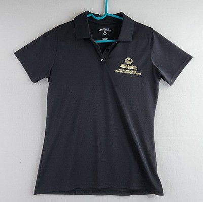 Allstate Leadership Council Logo Womens Black Polo Size Small