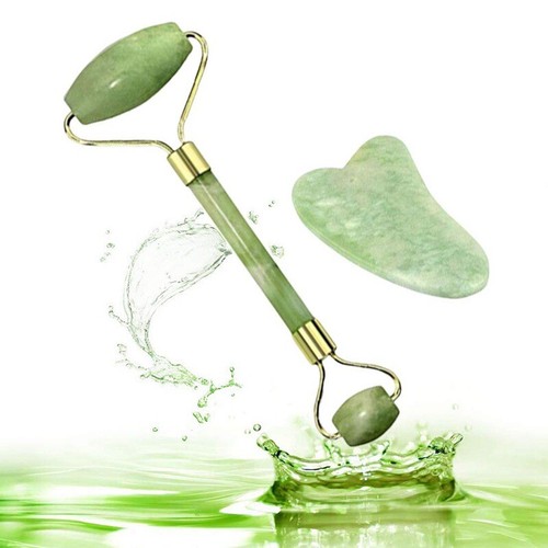Natural Jade Stone Gua Sha Board Face Body Massager Roller Facial Scraper Beauty - Picture 6 of 40