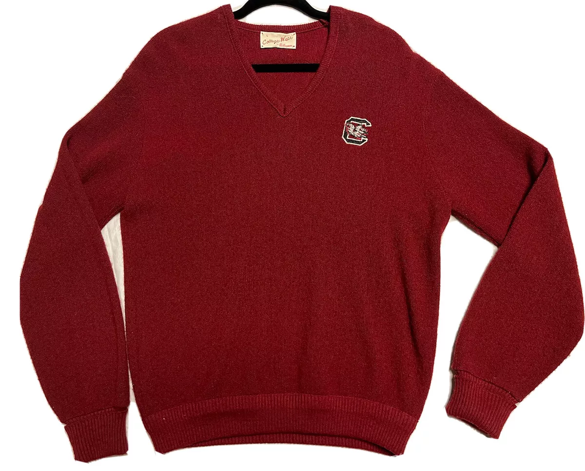 Rare Vintage Garnet USC Gamecocks Cardigan Sweater South Carolina
