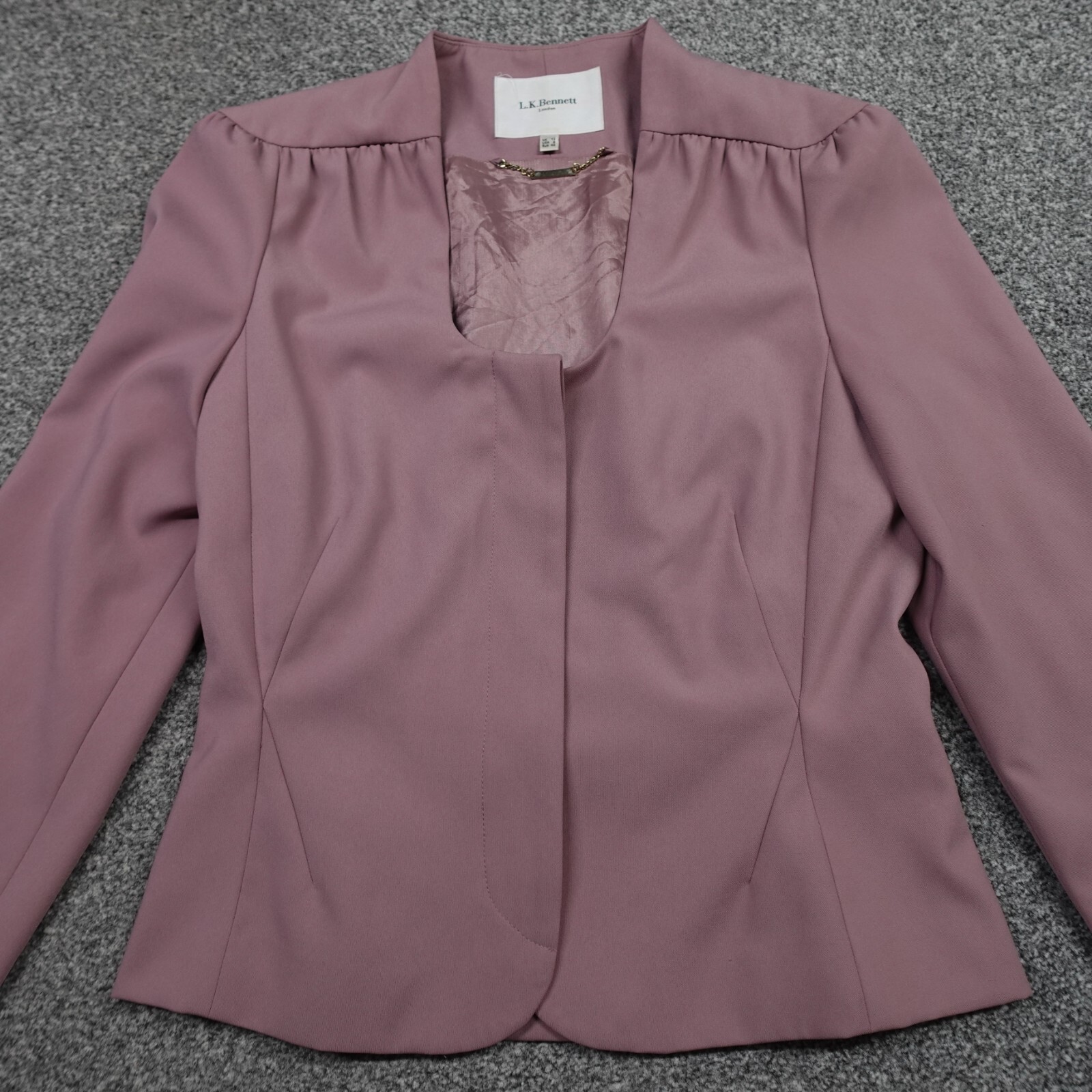 Lk Bennet Blazer Size 12 Womens Purple Jacket EUR 40 USA 8