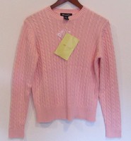 Qvc Denim & Co Pink Womens Cable Long Sleeve Sweater Size S Bust 36/38 Qvc Denim & Co Pink Womens Cable Long Sleeve Sweater Size S Bust 36/38