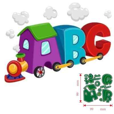 Alphabet ABC Toy Train Metal Cutting Dies Scrapbooking Card Making Craft
