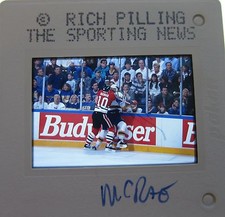 BASIL McRAE CHICAGO BLACKHAWKS ST LOUIS BLUES RED WINGS LEAFS ORIGINAL SLIDE 1