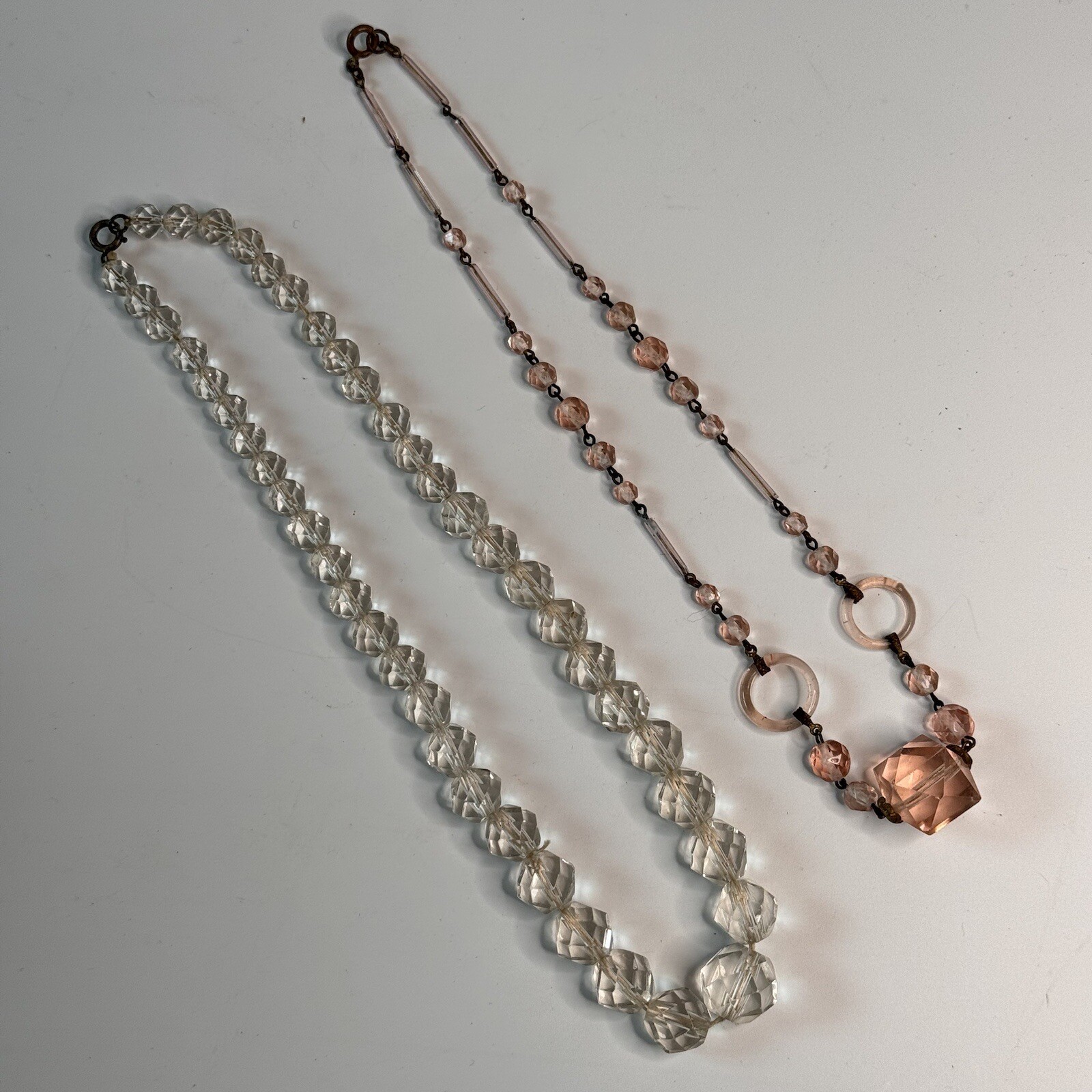 Vintage Glass Crystal Beaded Necklaces Art Deco Costume Jewellery eBay