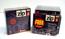 9 Disks Total; 6 3 Packs Iomega Zip 100 Disks w/ Zip Caddy NEW