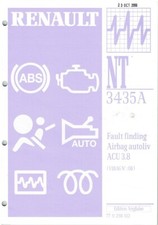 RENAULT AIRBAG - AUTOLIV ACU 3.8 : 2000 FAULT DIAGNOSIS MANUAL