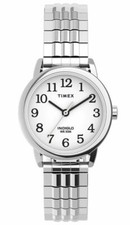 Timex TW2V05800, Easy Reader, Women's, Silvertone Expansion, Indiglo, NEW