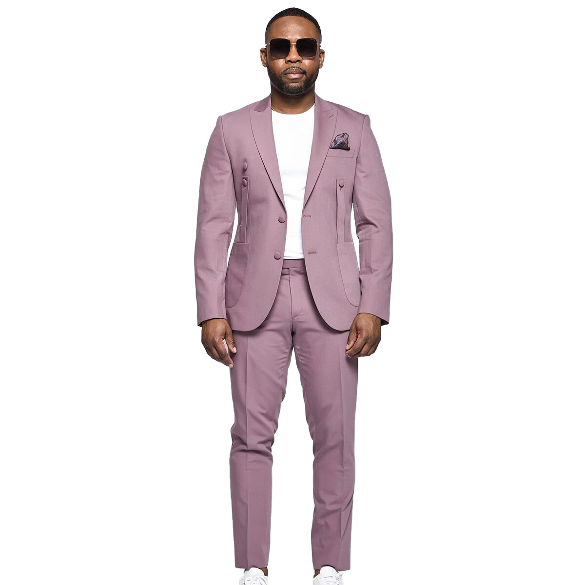 Fashion Men's Suits Regular Fit Peak Lapel Single Breasted Jacket