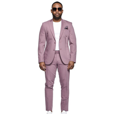 Fashion Men's Suits Regular Fit Peak Lapel Single Breasted Jacket