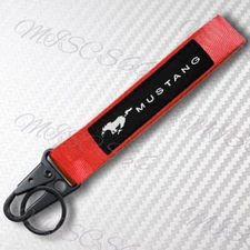 For Mustang Racing Universal Keychain Metal key Ring Hook Strap Lanyard Nylon X1