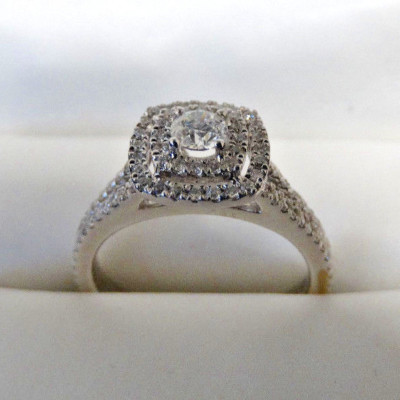14K White Gold Helzberg Diamond Engagement Ring Size
