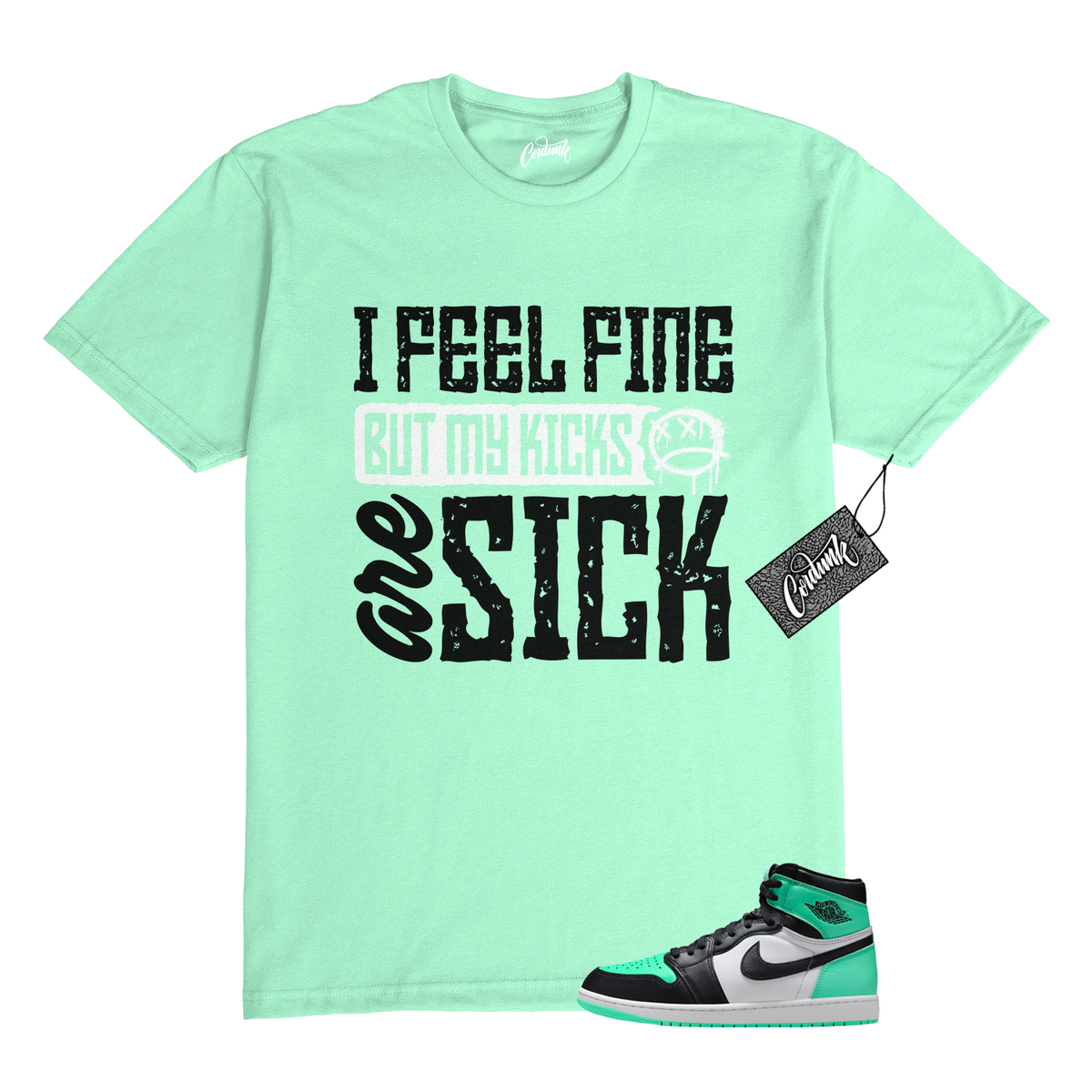 nike dunk low green glow shirt