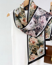 100 Mulberry Silk Scarf 150X16CM Women's Long Double sided Printed Scarf NEW