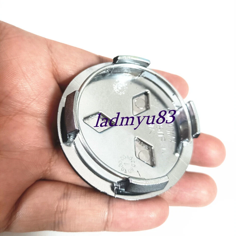 4X CHROME BLACK CAR Wheel Cap Hub Center Caps 2.25" 60mm cap for MITSUBISHI - Image 3 of 3