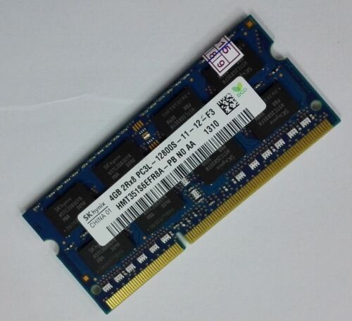 Ordinateur portable SK hynix 4 Go RAM DDR3 1600 MHz 2Rx8 PC3L-12800S HMT351S6EFR8A-PB 1,35V - Photo 1/1