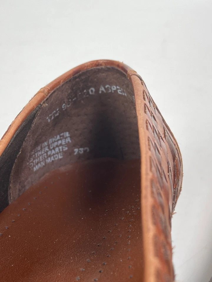 Zapatos de tacón Trotters Aspen de cuero marrón tejido talla 8M Foto 3 de 4