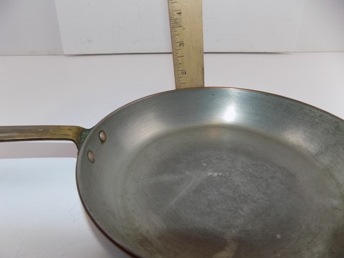 Vintage Small Copper Skillet Saute Pan 7" w/ Brass Handle - Picture 18 of 18