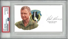 HAL MOORE SIGNED CUT SIGNATURE PSA DNA (D) VIETNAM GENERAL