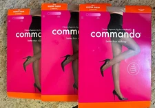 3 (THREE) NEW Commando Women's The Keeper Sheer Control Tights Size LARGE