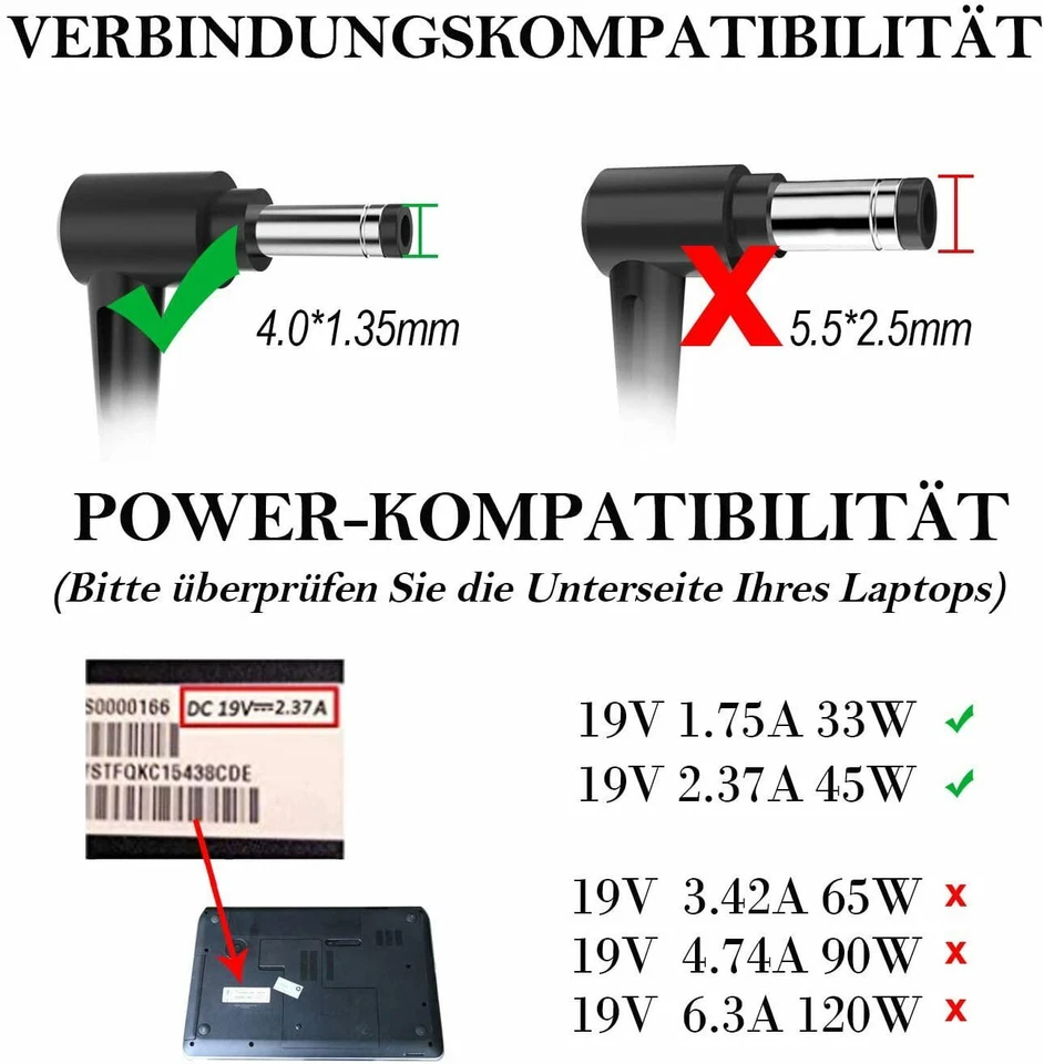 45W Laptop Netzteil Ladegerät für ASUS Zenbook UX310U UX310 UX330U UX330 UX303UA - Bild 3 von 4