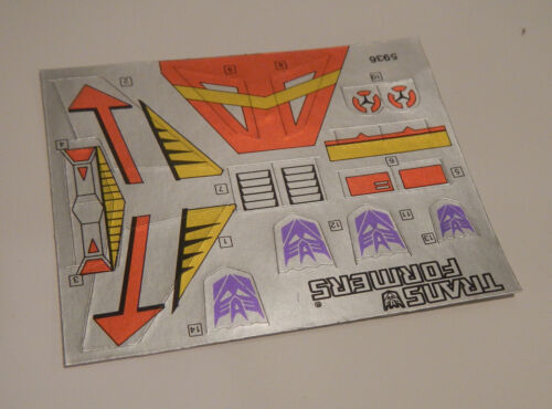 ORIGINAL Decal Sticker Sheet for G1 Transformers BLITZWING + Instructions #5936 - Picture 3 of 9
