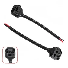 H4 9003 HB2 Female Socket Replace LED Headlight Connector Wire Harness Plug 2PCS