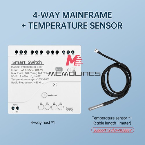 4 Channel Tuya Smart Temperature Humidity Switch Module Sensor Work For Home - Picture 15 of 18