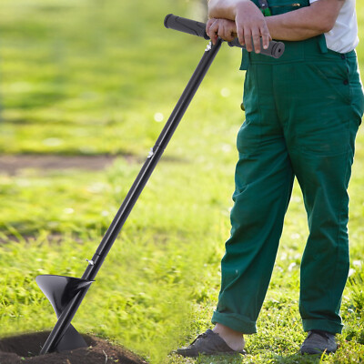 Manual Hand Garden Fence Post Hole Auger Spiral Drill Post Hole Digger T-shaped