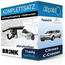 Für Citroen C-Crosser 07- BRINK Anhängerkupplung abnehmbar + 13polig E-Satz neu