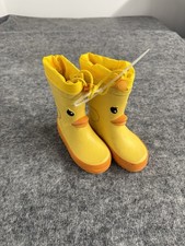 Mucky Wear Toddler Girls Boys Rain Boots 5T Kids Rubber Duck Yellow Wings N201