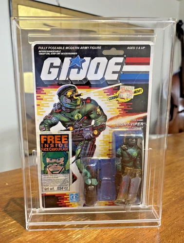 **PRIVATE FOR GEO-9586** Cobra Night Viper 1989 v1 *MOC, SEALED, w/ACRYLIC CASE*