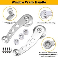 Chrome Aluminum Billet Aluminum Window Crank Handle Winders Car Truck Glass Door