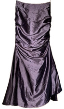 DRESSCODE Prom Dress UK 10 Metallic Bronze Satin Ruched Evening Gown
