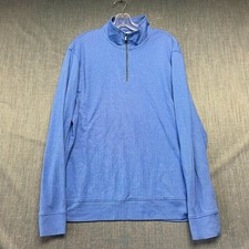Calvin Klein Men's Sweater Size M Blue 1/4 Zip Pullover Long Sleeve Casual