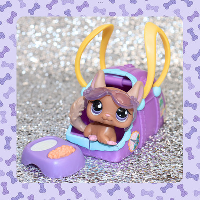 Littlest Pet Shop Authentic LPS #799 Brown Chinchilla Purple Eyes