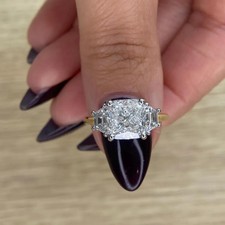 5.00 Ct Cushion Cut Diamond Engagement Ring I...