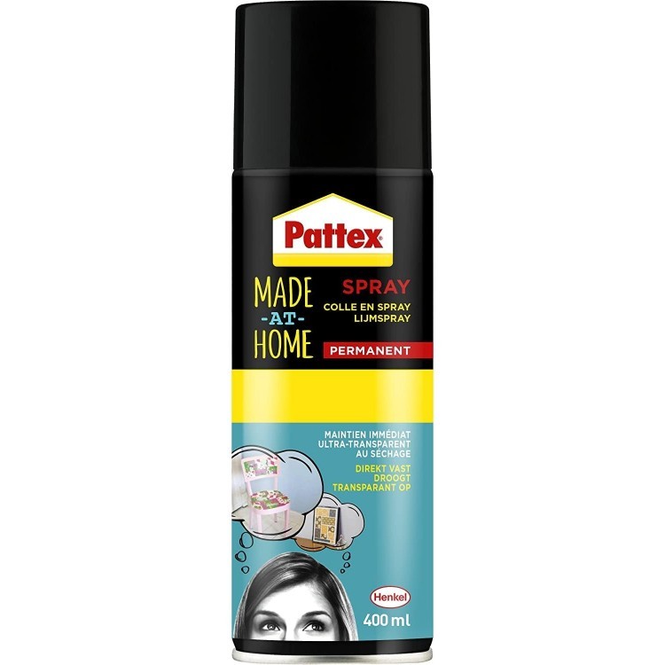 Pattex colle en spray permanente forte pour tissu et carton