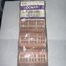 Conair Self-Grip Voluminous Curls Hair Curlers, Large, Light Pink 4 Pack