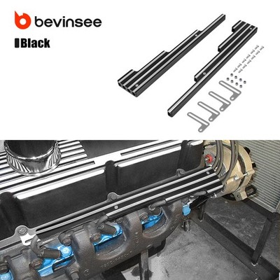 Billet Aluminum Retro Fin Spark Plug Wire Looms Holder Brackets For SBF SBC V8