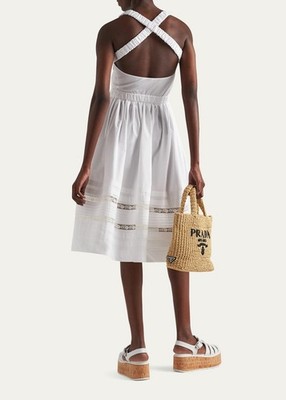 NEW PRADA Intarsia Poplin Fit-and-Flare Day Dress IT 40 | eBay NEW PRADA Intarsia Poplin Fit-and-Flare Day Dress IT 40 | eBay
